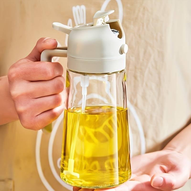 2 in 1 Oil Dispenser Bottle with Spray & Pour Control