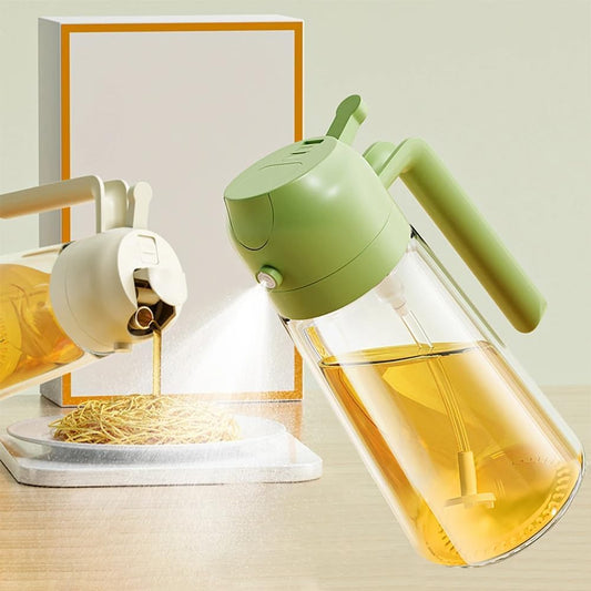 2 in 1 Oil Dispenser Bottle with Spray & Pour Control