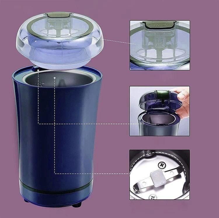 Electric Coffee & Spice Grinder – Powerful Stainless Steel Blades | One-Touch Operation (Random
