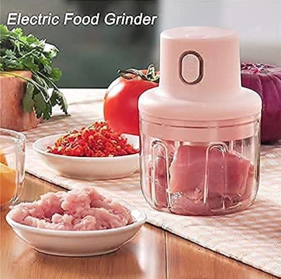 Portable Electric Food Chopper – USB Rechargeable | Powerful Mini Vegetable & Garlic Cutter
