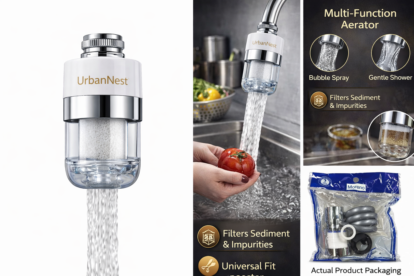 360° Flexible Kitchen Faucet Extender with Filter – Universal Tap Booster for Sink & Bathroom